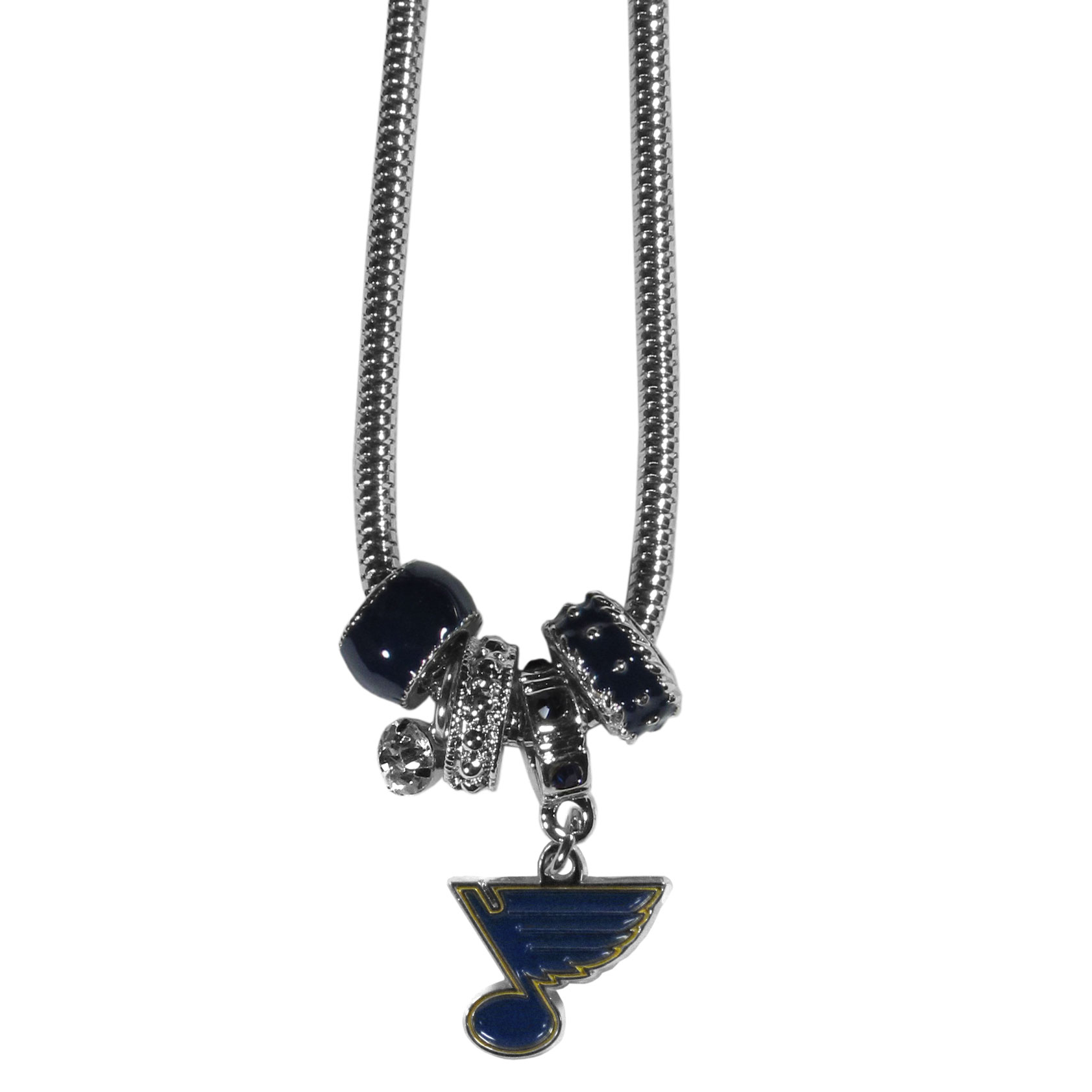 SAINT LOUIS BLUES EURO BEADED NECKLACE