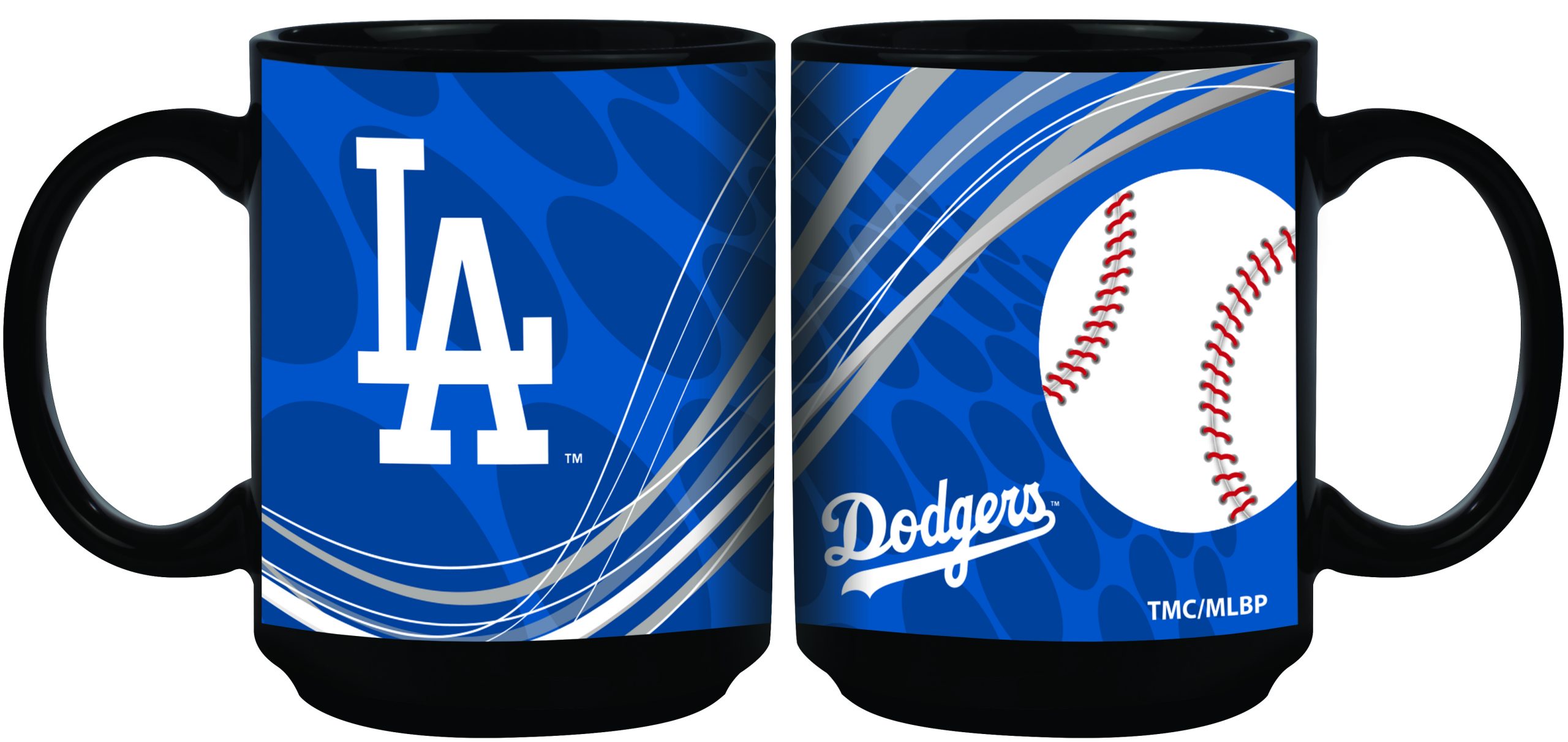MLB Los Angeles Dodgers 15 Oz. Black Ceramic Mug - Bed Bath