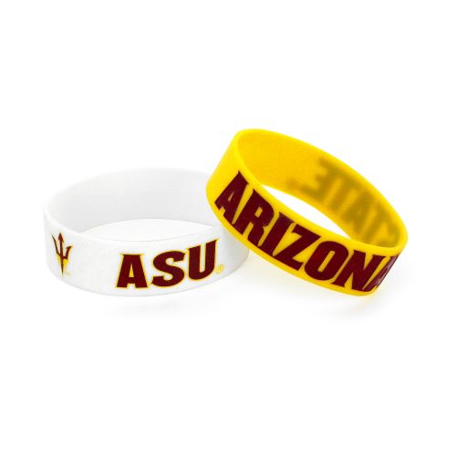 ARIZONA STATE SUN DEVILS 2-PK SILICONE BRACELET