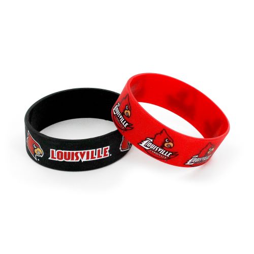 LOUISVILLE CARDINALS 2-PK SILICONE BRACELET