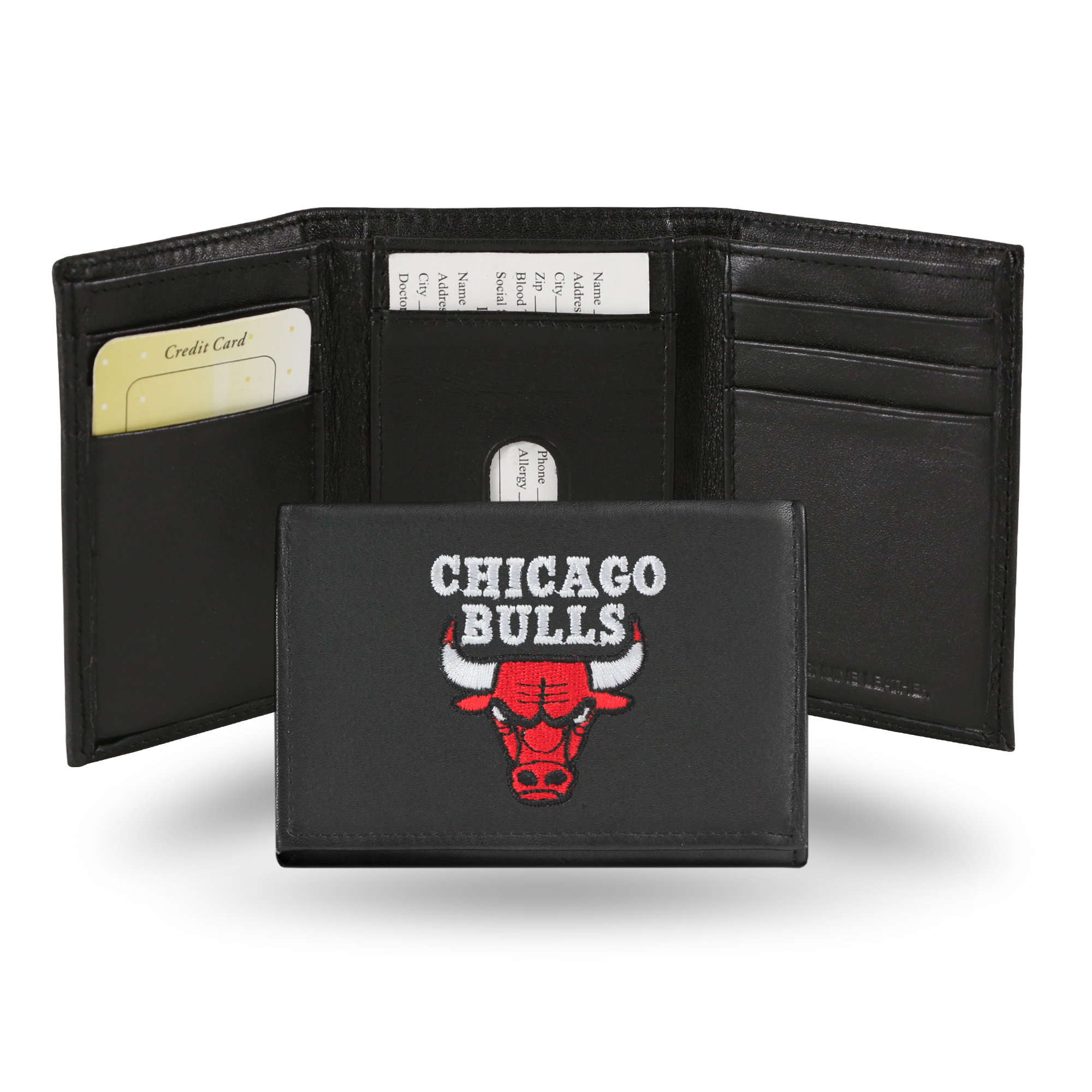 black-genuine-leather-tri-fold-wallets